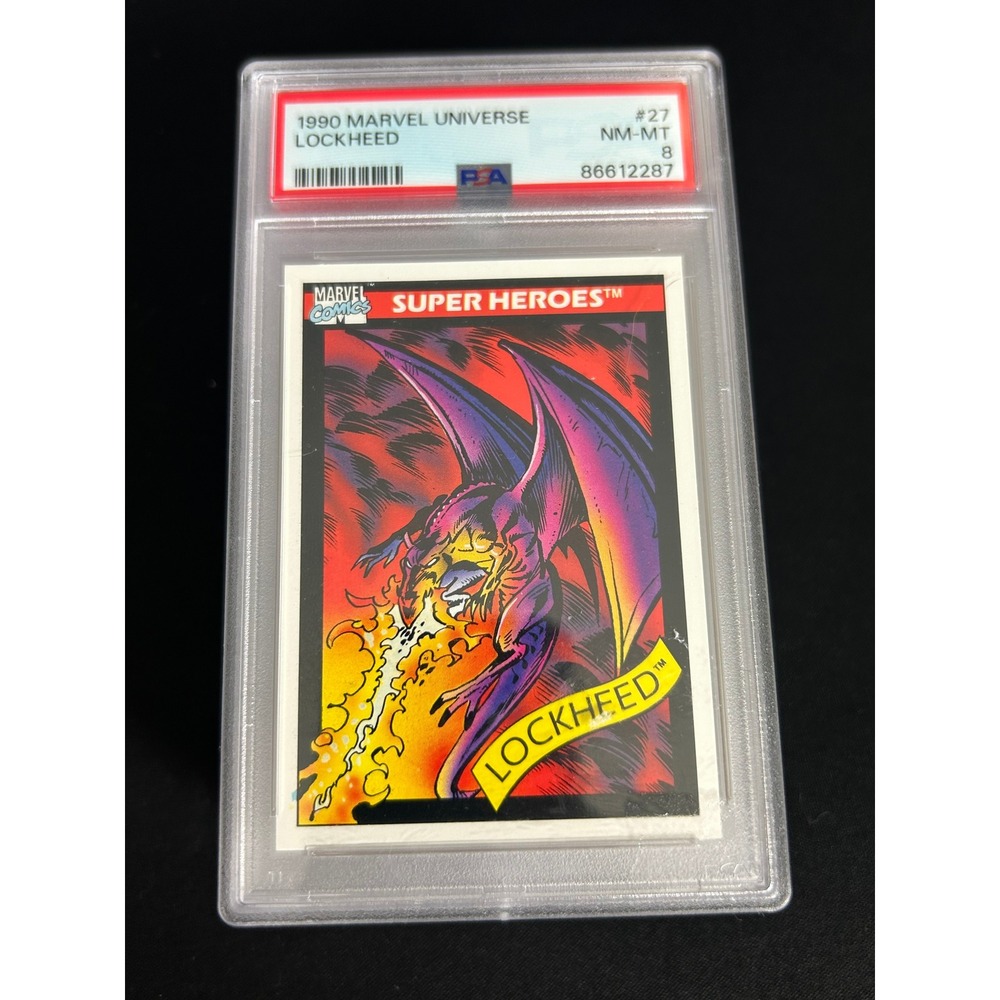 1990 Marvel Universe Lockheed #27 PSA 8 NM-MT Comic Card Super Heroes